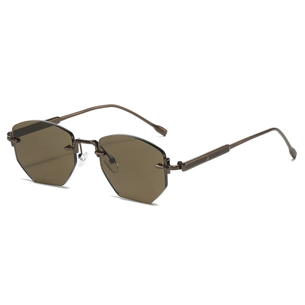 Fashionable Polygonal Frameless glasses